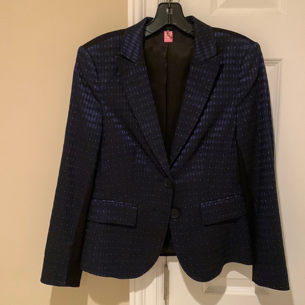 Black and blue blazer